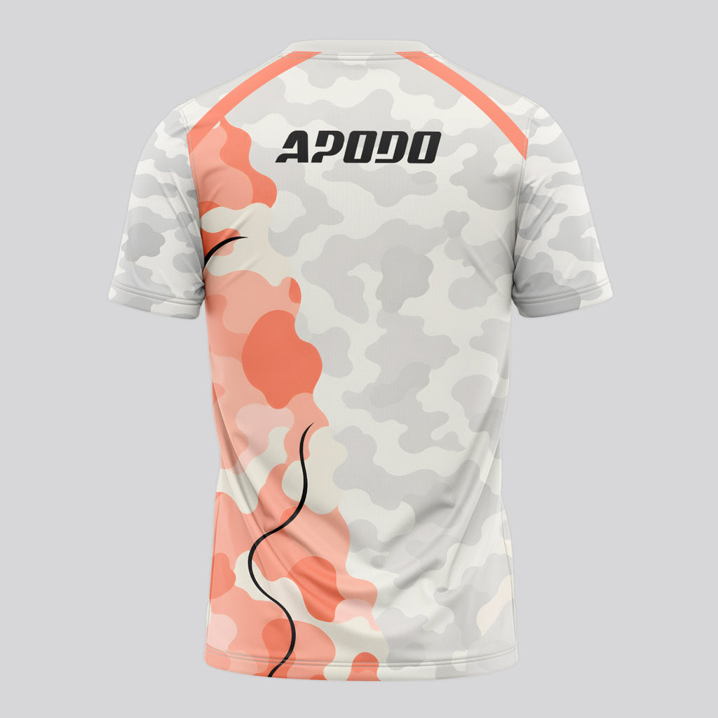 Design Phrase Padel Printed Sleeves Orange Padel T-Shirt