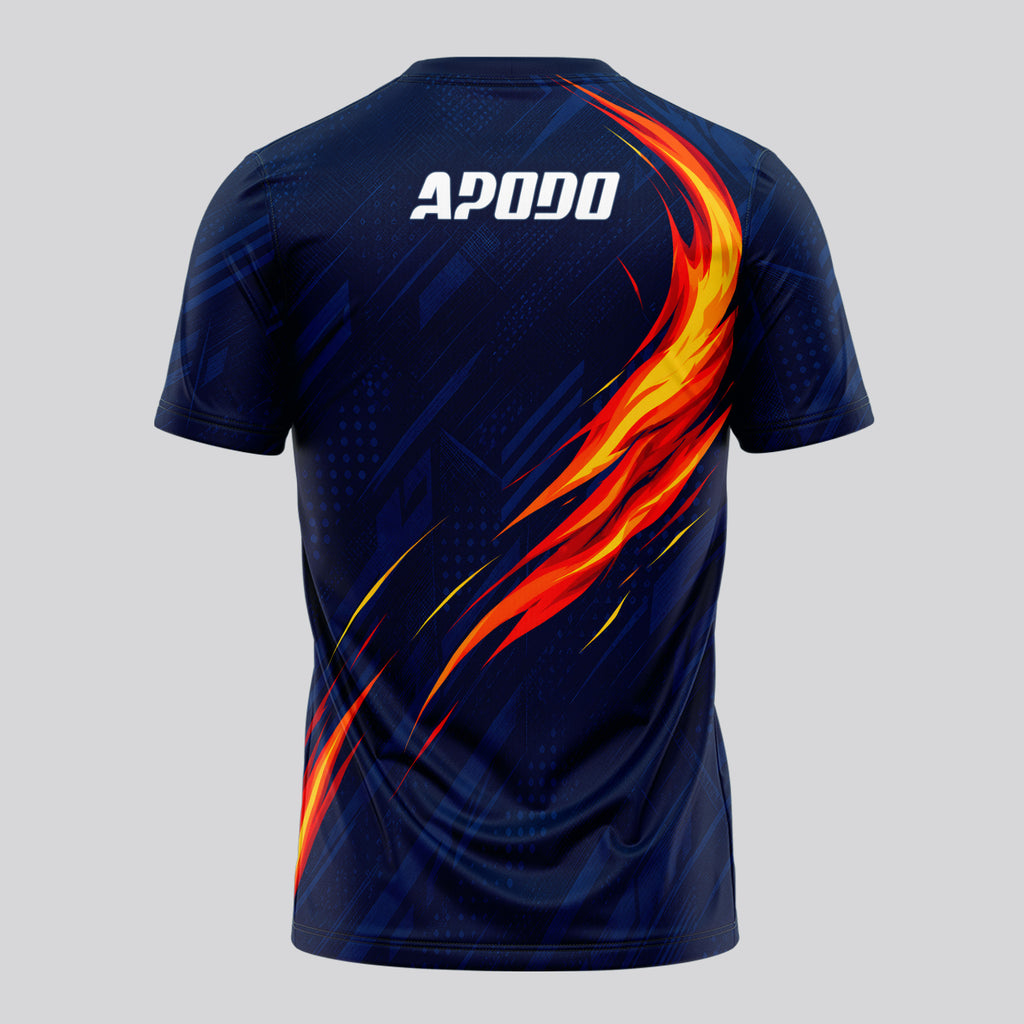 Design Phrase Padel Printed Sleeves Orange Padel T-Shirt