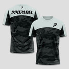 Black and Greyish White Camouflage – Padel T-Shirt