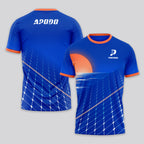 Design Phrase Padel Printed Sleeves Orange Padel T-Shirt