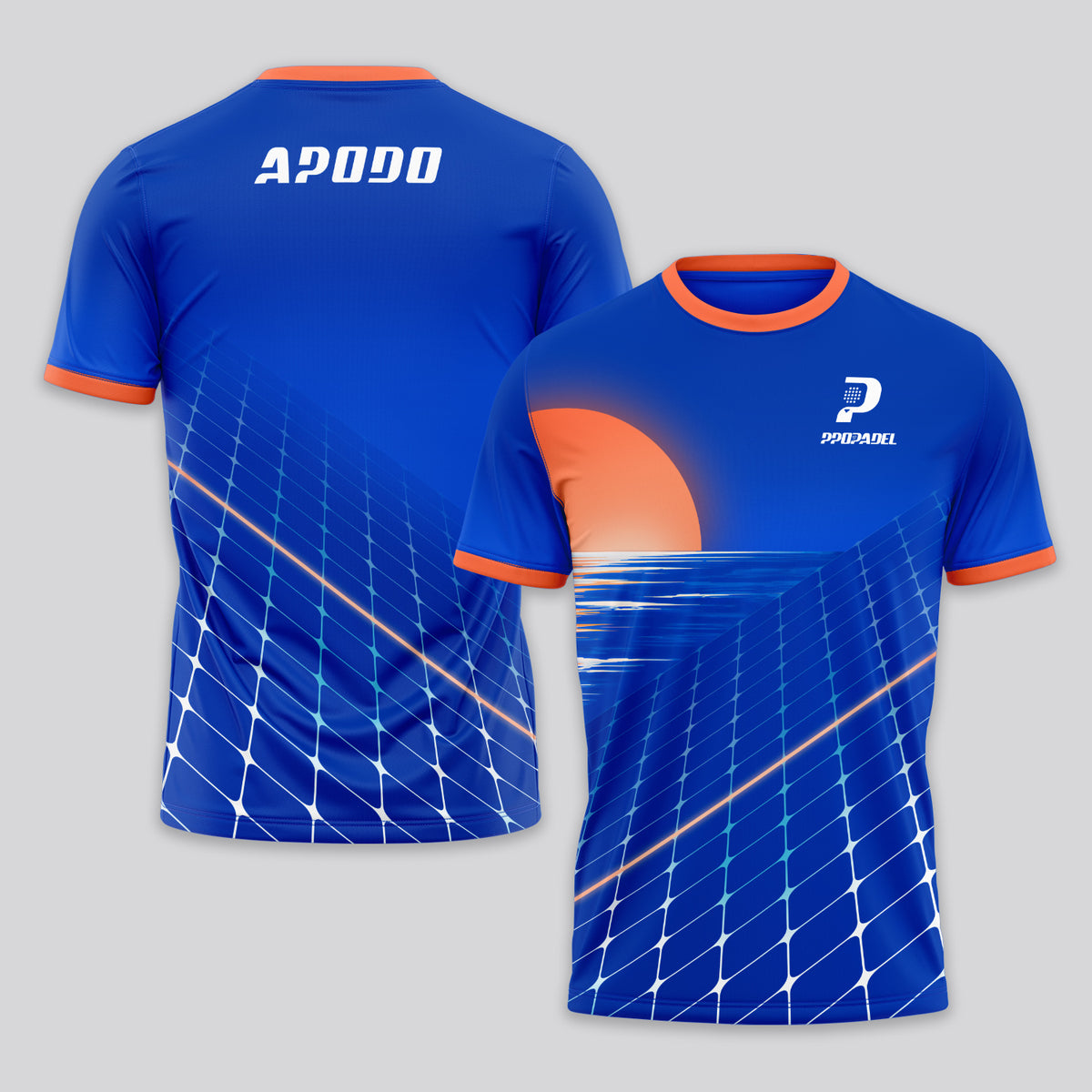Design Phrase Padel Printed Sleeves Orange Padel T-Shirt