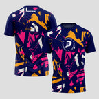 Patrón de Pinceladas Abstractas Multicolor Camiseta de Pádel