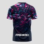 Diseño Graffiti Salpicaduras Rosa Azul Negro Camiseta De Pádel