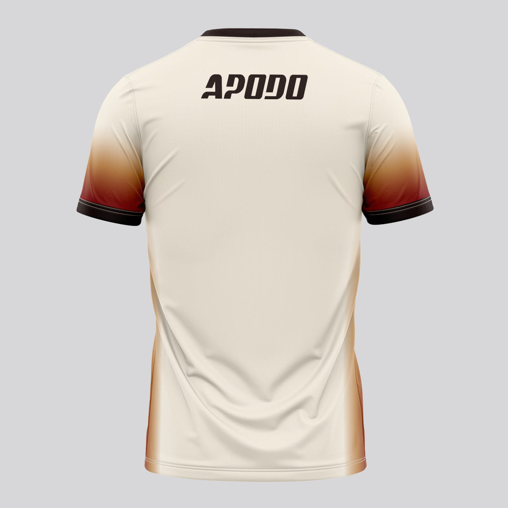 Design Phrase Padel Printed Sleeves Orange Padel T-Shirt