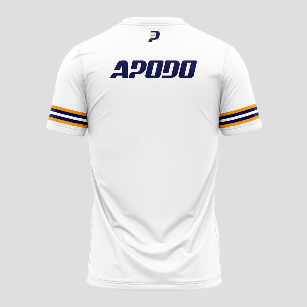 Diseño de Bloque Azul Marino Naranja Moderno Camiseta de Pádel