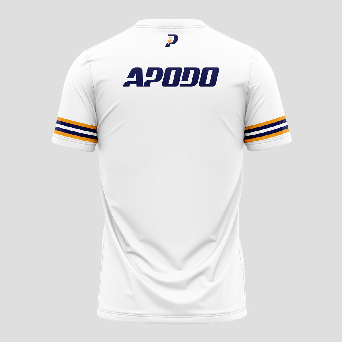 Diseño de Bloque Azul Marino Naranja Moderno Camiseta de Pádel