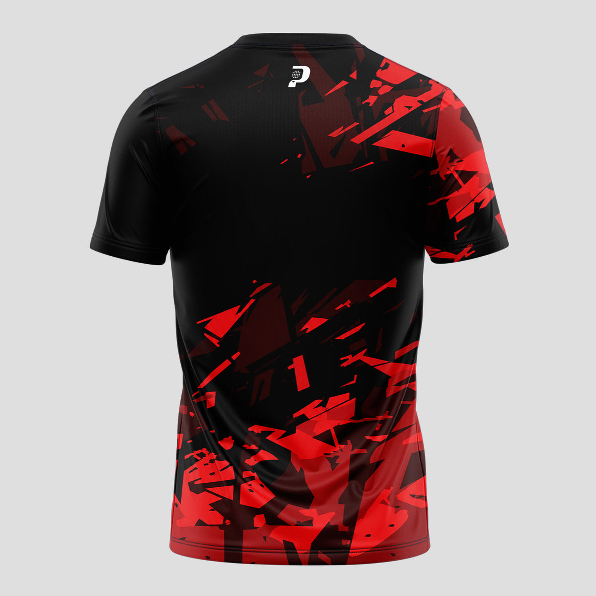 Black Red Abstract Fragments – Padel T-shirt