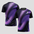 Diseño de Onda Sonora Violeta Negro Moderno Camiseta de Pádel