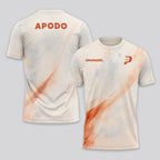Design Phrase Padel Printed Sleeves Orange Padel T-Shirt
