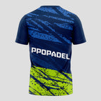 Diseño Graffiti Abstracto Azul Verde Lima Moderno Camiseta de Pádel