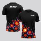 Design Phrase Padel Printed Sleeves Orange Padel T-Shirt