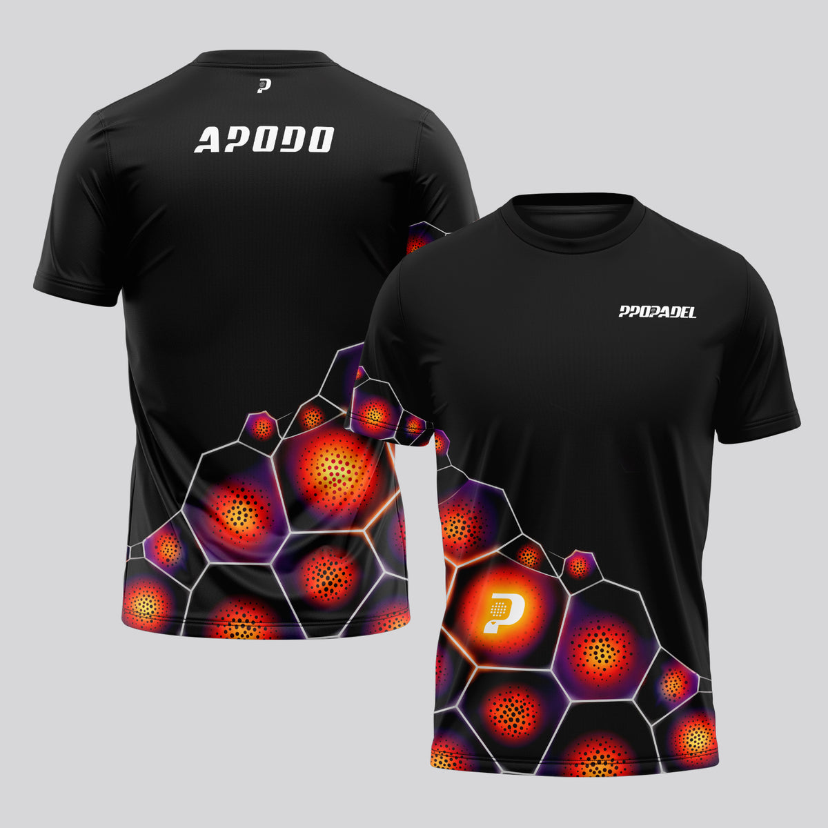 Design Phrase Padel Printed Sleeves Orange Padel T-Shirt
