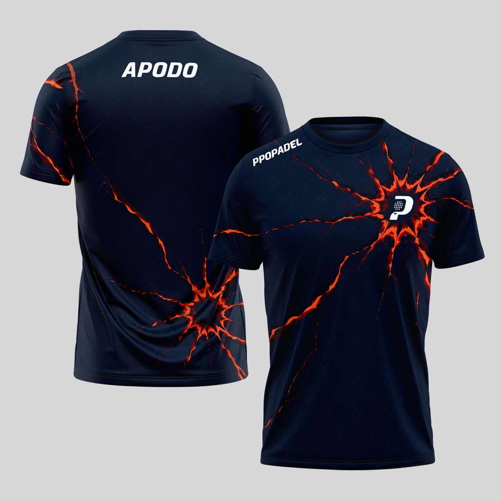 Design Phrase Padel Printed Sleeves Orange Padel T-Shirt