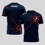Design Phrase Padel Printed Sleeves Orange Padel T-Shirt