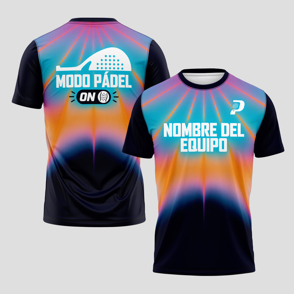 Design Phrase Padel Mode On Neon Stripes Padel T-Shirt
