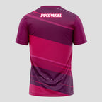 Magenta Violet Diagonal Block Pattern Padel T-Shirt