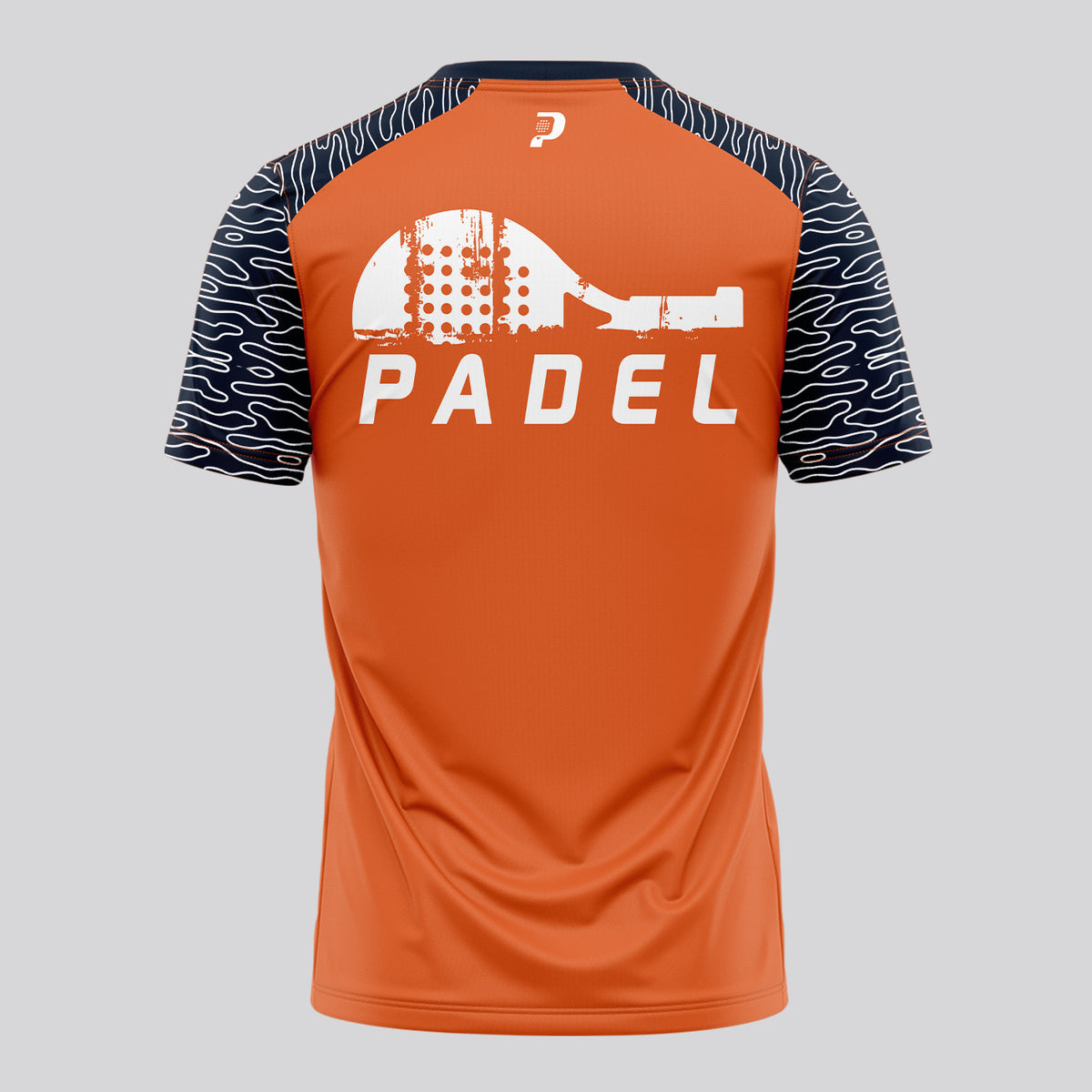 Design Phrase Padel Printed Sleeves Orange Padel T-Shirt