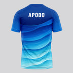 Ondas De Agua Y Degradado Azul Camiseta De Pádel
