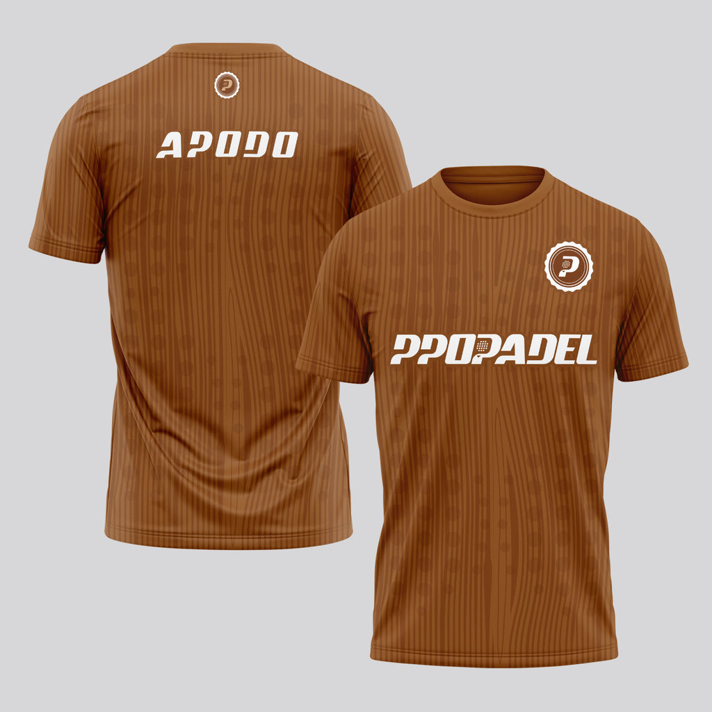 Design Phrase Padel Printed Sleeves Orange Padel T-Shirt