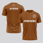 Design Phrase Padel Printed Sleeves Orange Padel T-Shirt