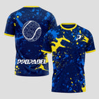 Blue And Yellow Abstract Style Padel T-Shirt