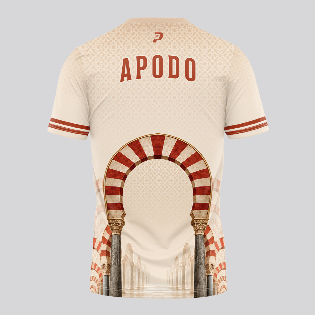 Design Phrase Padel Printed Sleeves Orange Padel T-Shirt