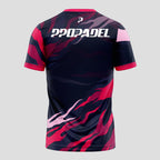 Pink Fuchsia and Navy Blue Flames – Padel T-Shirt