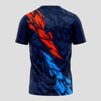 Diseño Fuego Rojo y Azul Marino – Camiseta de Pádel