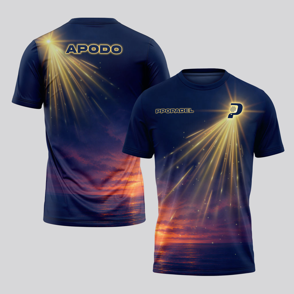 Design Phrase Padel Printed Sleeves Orange Padel T-Shirt