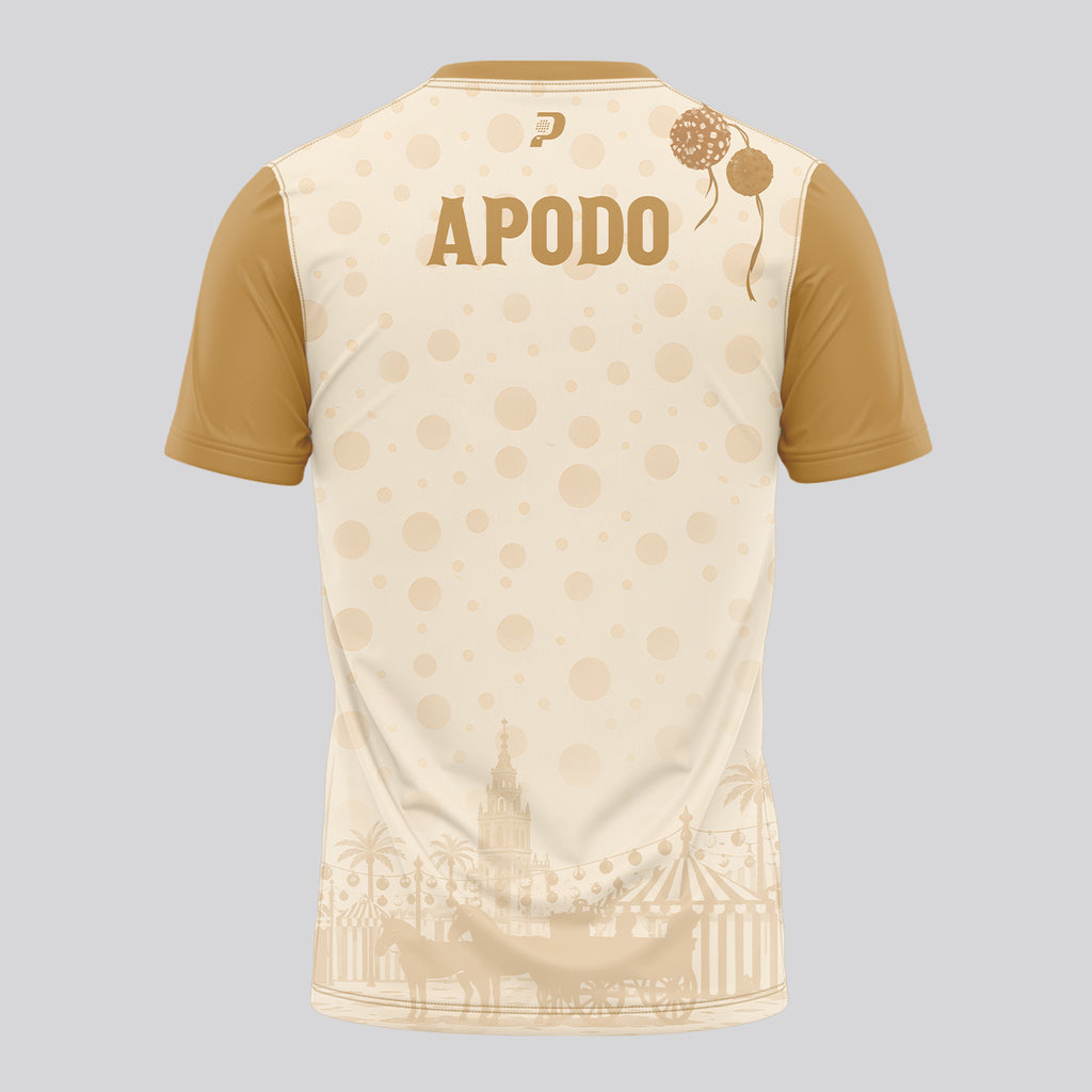 Design Phrase Padel Printed Sleeves Orange Padel T-Shirt