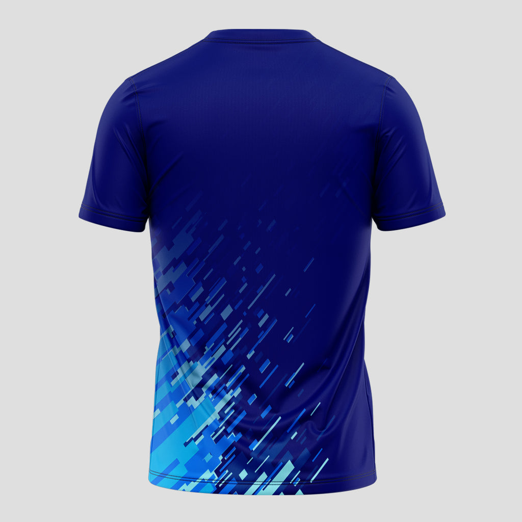 Navy Blue and Digital Sky Blue – Padel T-Shirt