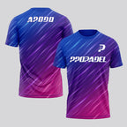 Design Phrase Padel Printed Sleeves Orange Padel T-Shirt