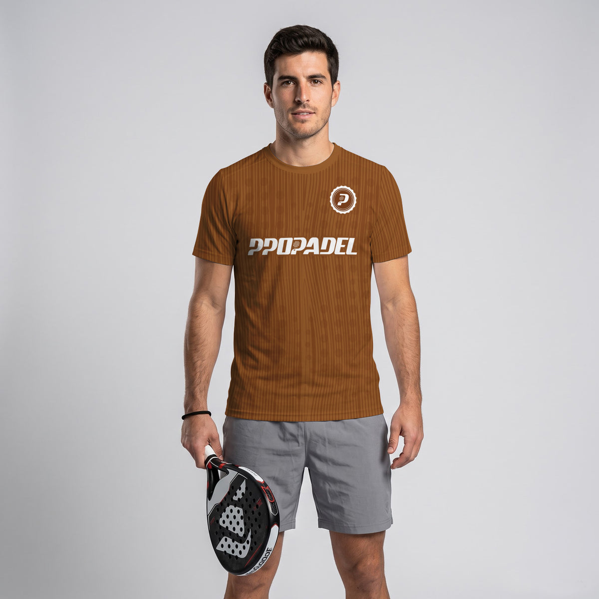 Design Phrase Padel Printed Sleeves Orange Padel T-Shirt