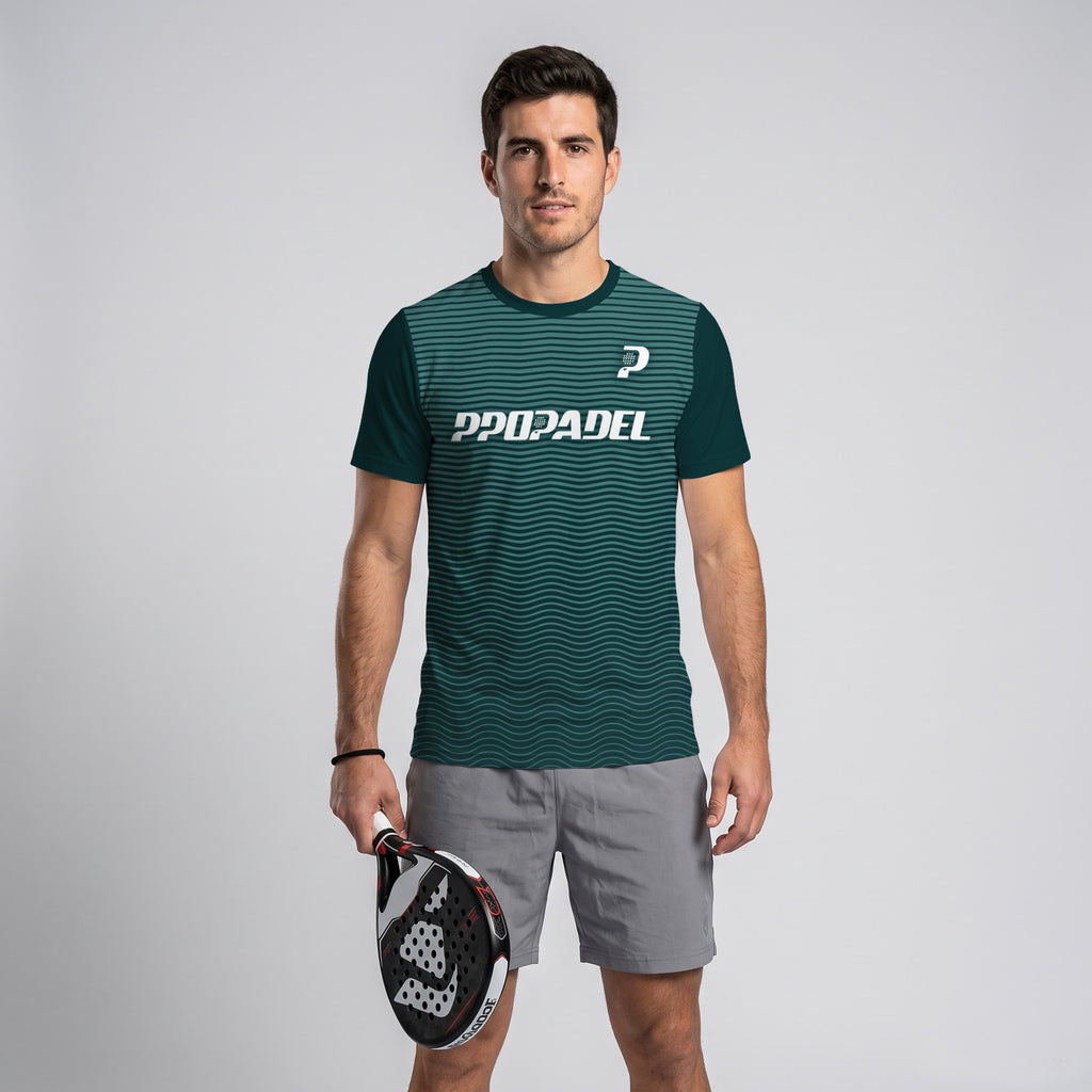Design Phrase Padel Printed Sleeves Orange Padel T-Shirt
