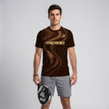 Design Phrase Padel Printed Sleeves Orange Padel T-Shirt