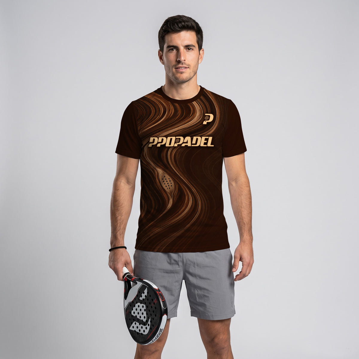 Design Phrase Padel Printed Sleeves Orange Padel T-Shirt