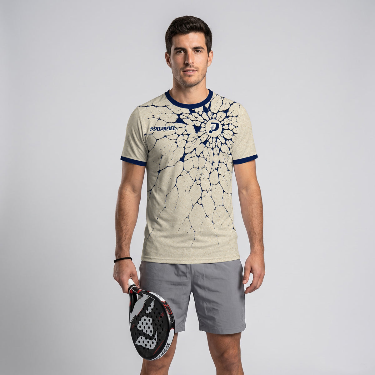 Design Phrase Padel Printed Sleeves Orange Padel T-Shirt