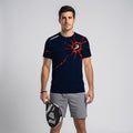 Design Phrase Padel Printed Sleeves Orange Padel T-Shirt