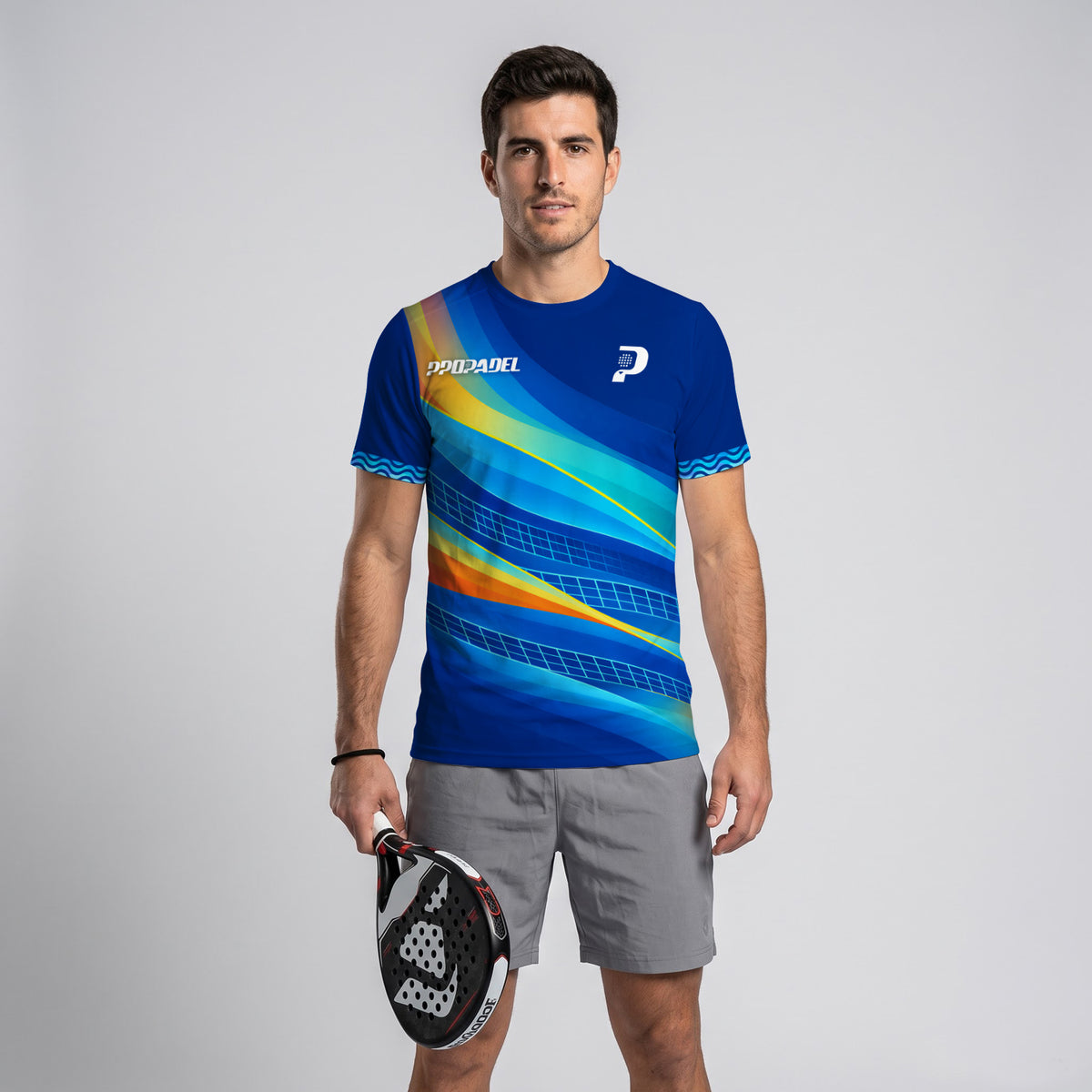 Design Phrase Padel Printed Sleeves Orange Padel T-Shirt