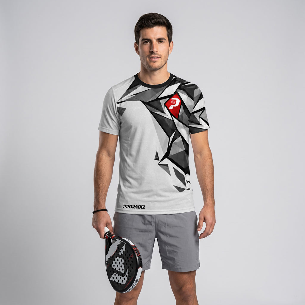 Design Phrase Padel Printed Sleeves Orange Padel T-Shirt