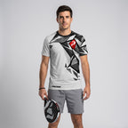 Design Phrase Padel Printed Sleeves Orange Padel T-Shirt