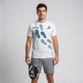 Design Phrase Padel Printed Sleeves Orange Padel T-Shirt