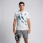 Design Phrase Padel Printed Sleeves Orange Padel T-Shirt