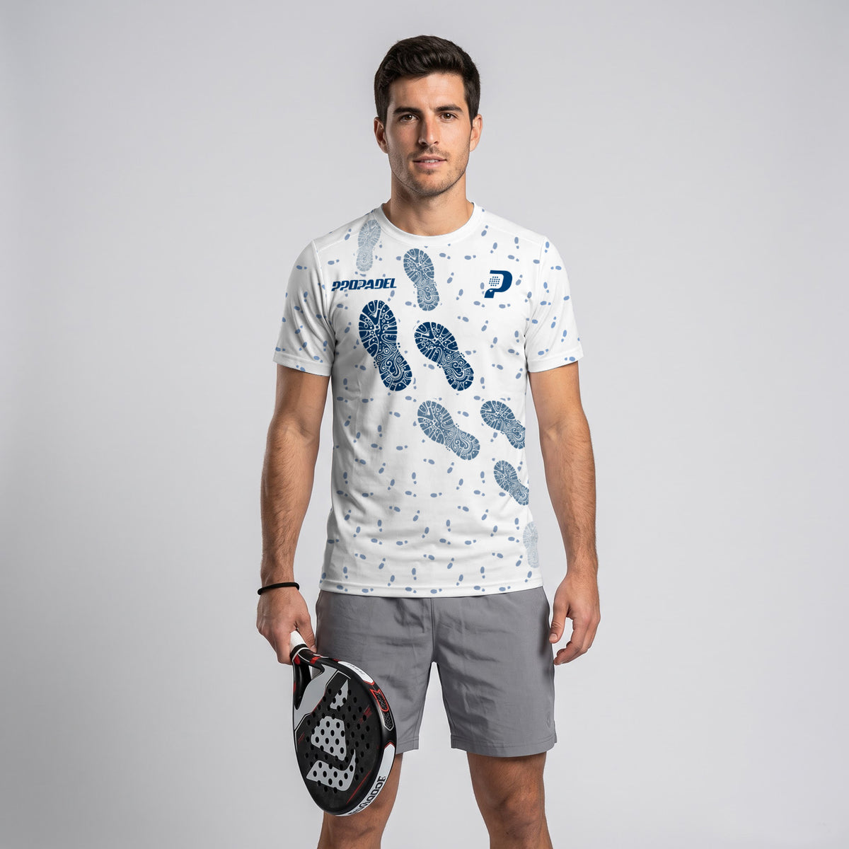 Design Phrase Padel Printed Sleeves Orange Padel T-Shirt