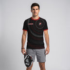 Design Phrase Padel Printed Sleeves Orange Padel T-Shirt