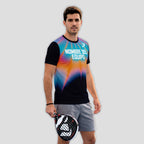 Design Phrase Padel Mode On Neon Stripes Padel T-Shirt