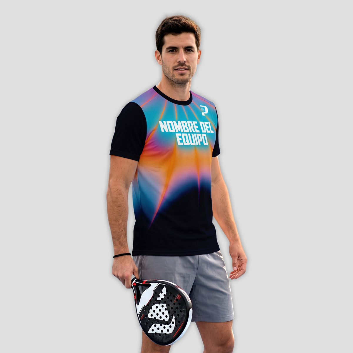 Design Phrase Padel Mode On Neon Stripes Padel T-Shirt