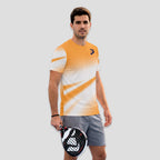 Diseño Ondas Naranja y Blanco – Camiseta de Pádel