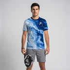 Design Phrase Padel Printed Sleeves Orange Padel T-Shirt