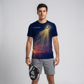 Design Phrase Padel Printed Sleeves Orange Padel T-Shirt